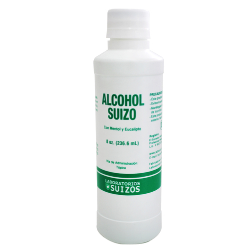 ALCOHOL SUIZOS MENTOL Y EUCALIPTO FRASCO 235.6ML