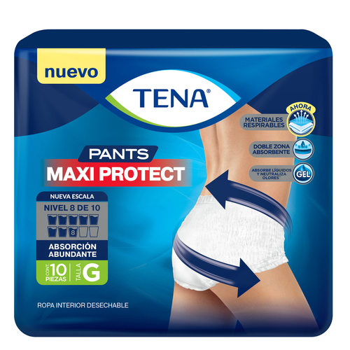 PAÑAL ADULTO TENA PANTS GRANDE MAXI PROTECT X10