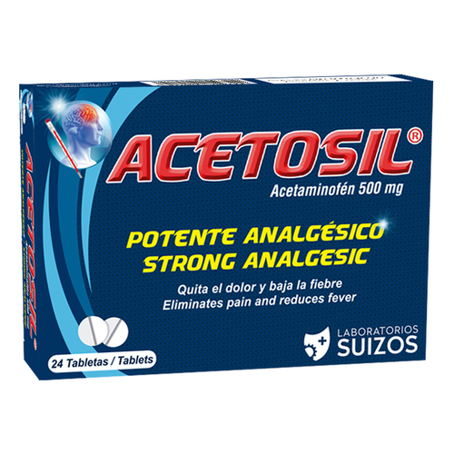 ACETOSIL 500MG X 24 TABLETAS (Acetaminofén)