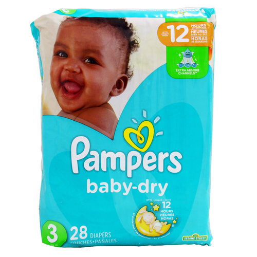 PAÑAL PAMPERS BABY DRY S3 CONVENIENC X 28 UNIDADES