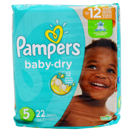 PAÑAL PAMPERS BABY DRY S5 CONVENIENCE X22 UNIDADES