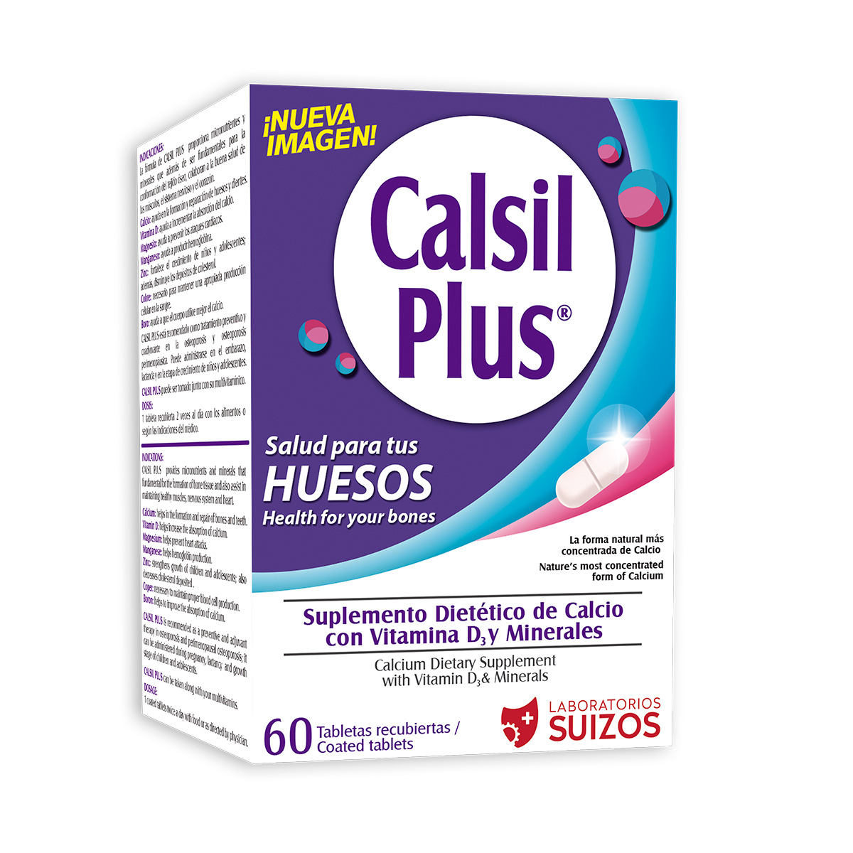 CALSIL PLUS X 60 TABLETAS (calcio+vit d )